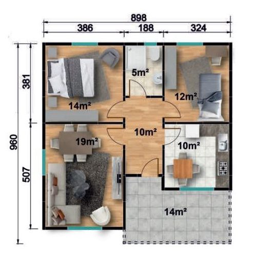 Maisons préfabriquées 54 114.84 b