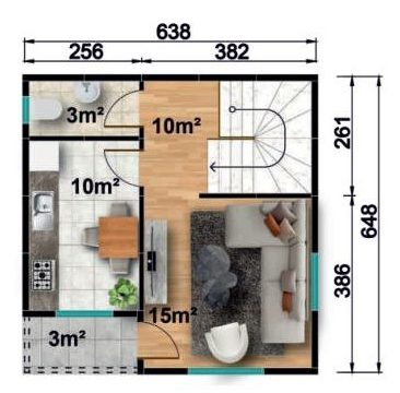 Maisons préfabriquées 25 201.82 b