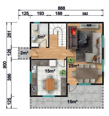 Maisons préfabriquées 58 207.131 b