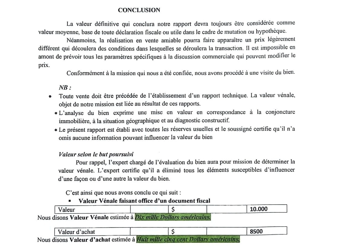Vente parcelle