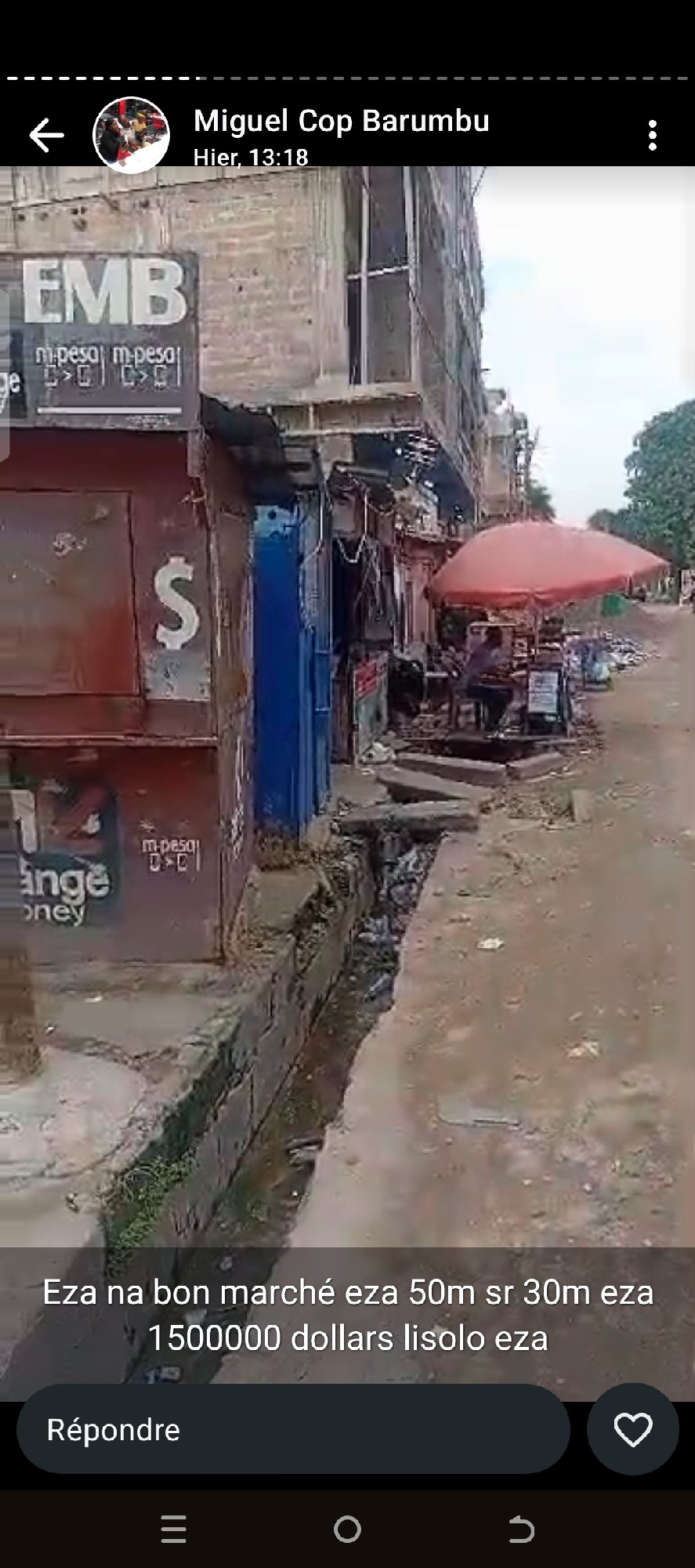 Parcelle-Terrain à Vendre – Barumbu, Kinshasa