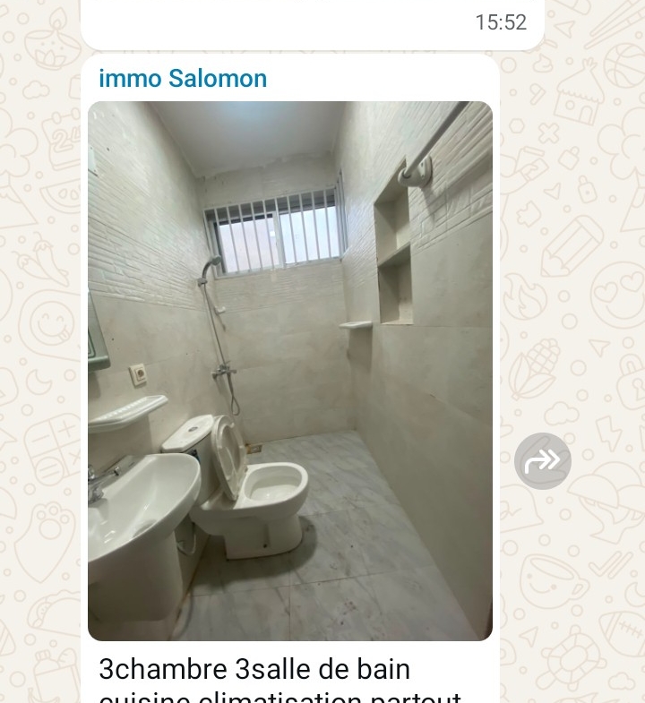 Appartement à louer à ngaliema macampagne, référence église kamanda