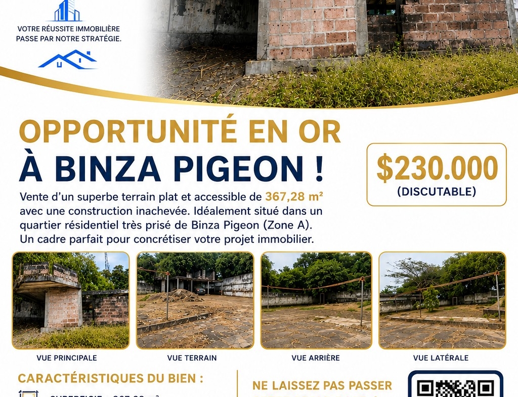 Parcelle-Terrain à Vendre – Ngaliema, Kinshasa