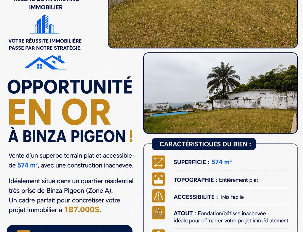 Parcelle-Terrain à Vendre – Ngaliema, Kinshasa
