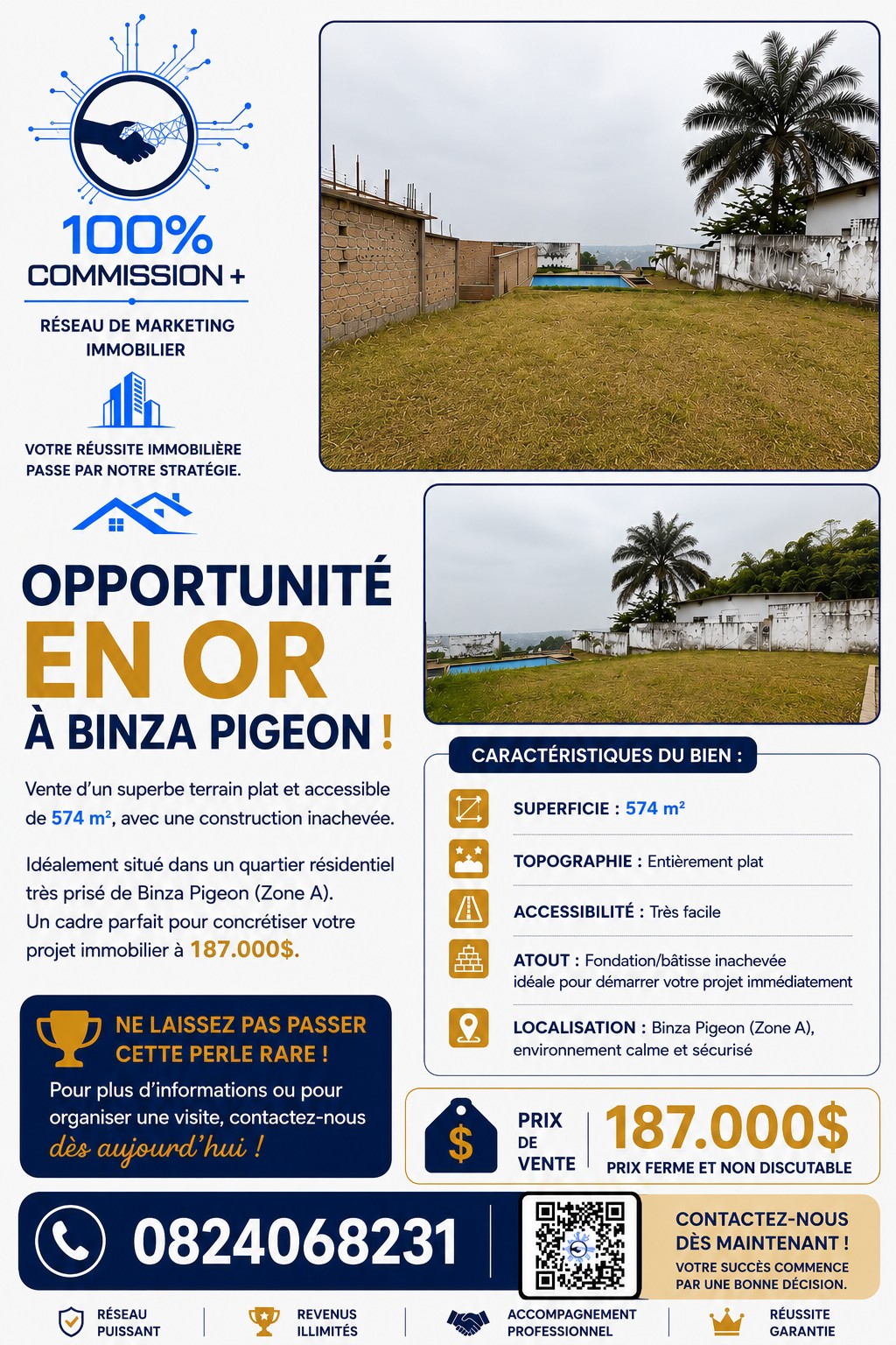scaled_331185 Parcelle-Terrain à Vendre – Ngaliema, Kinshasa
