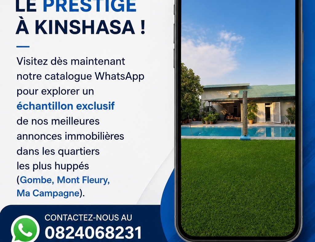 Parcelle-Terrain à Vendre – Ngaliema, Kinshasa
